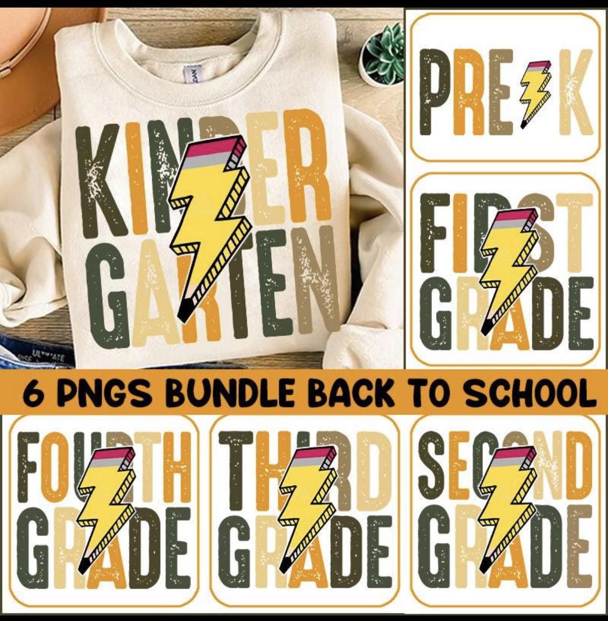 Pencil Bolt Back to School
