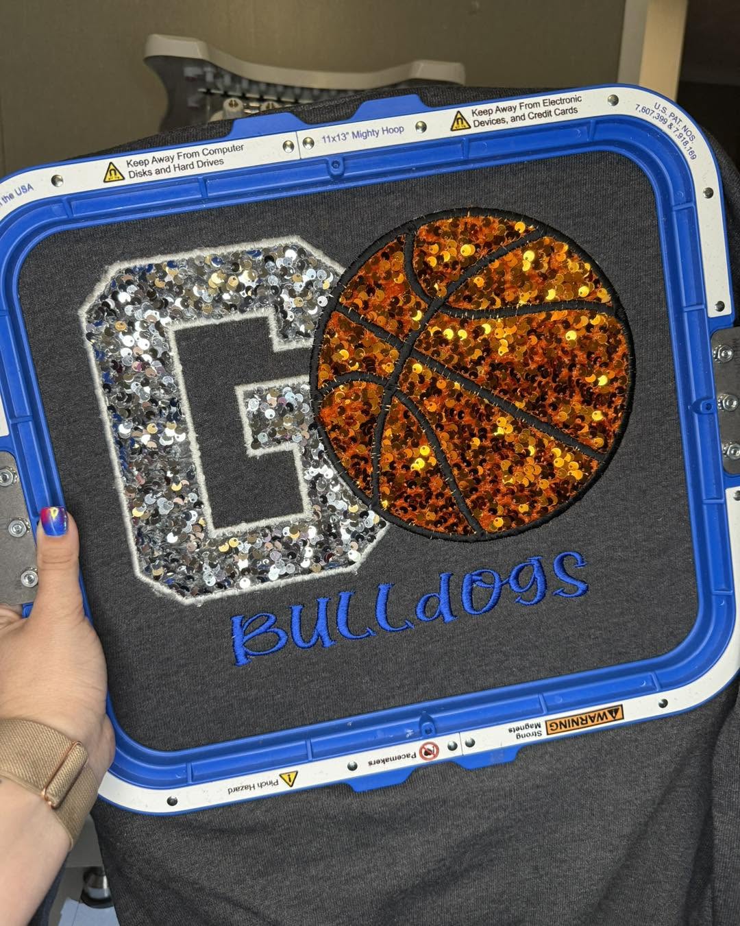 GO BASKETBALL SEQUINS