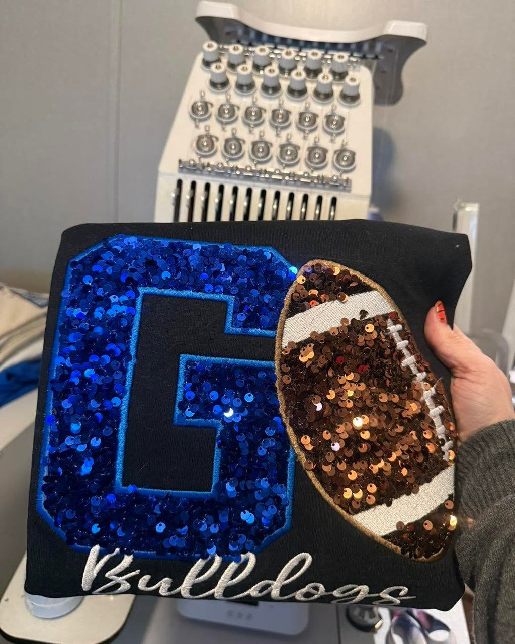 GO FOOTBALL SEQUINS