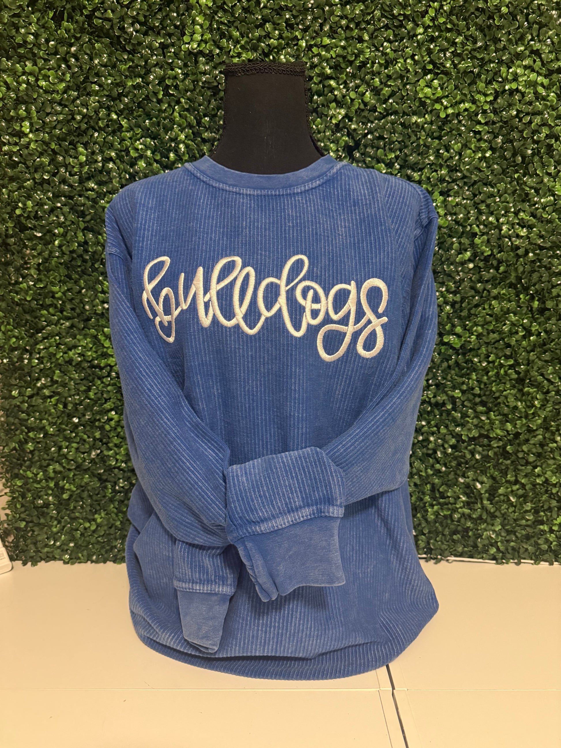 Embroidered Corded Crew