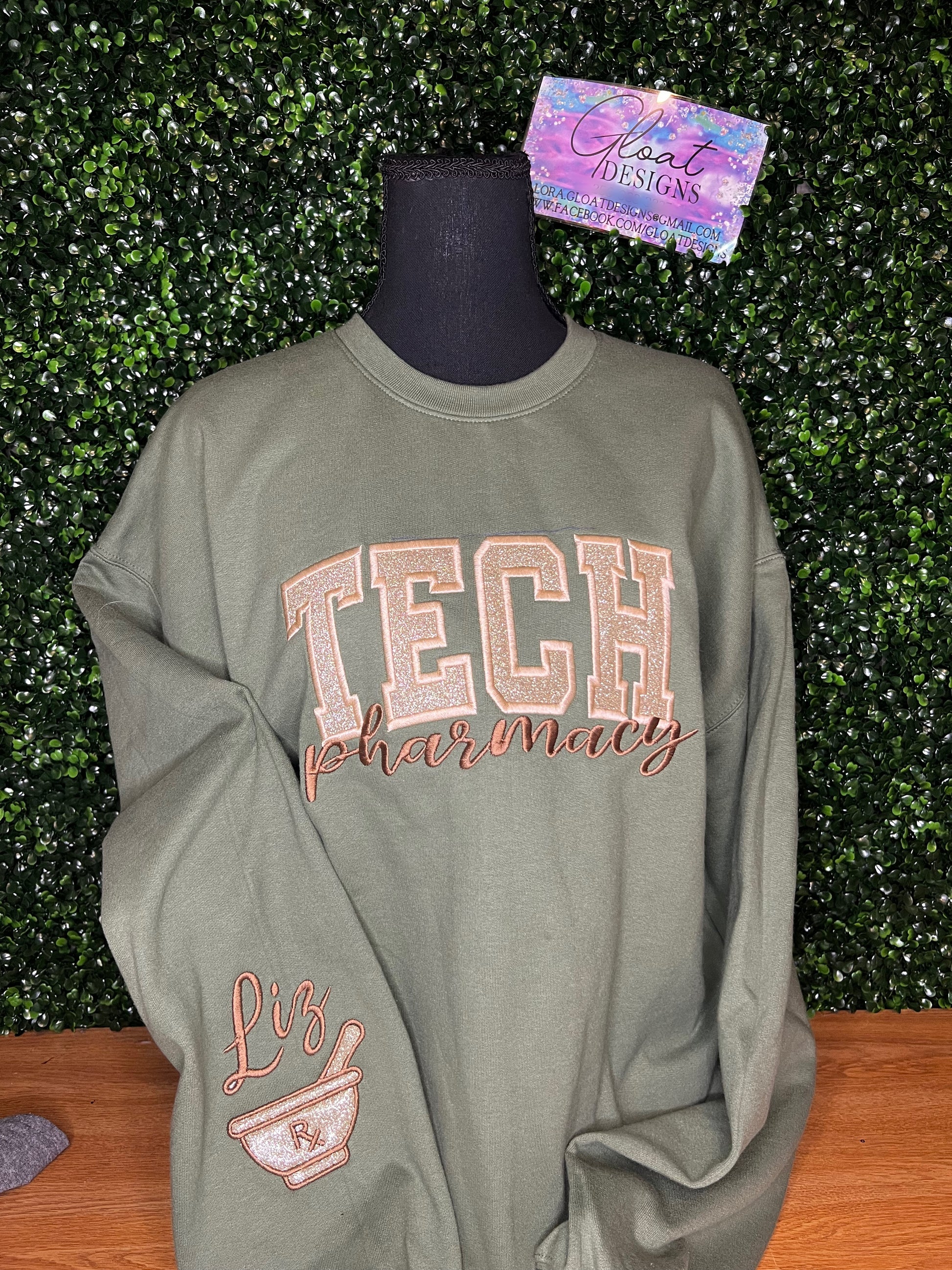Custom Glitter Profession Crewneck