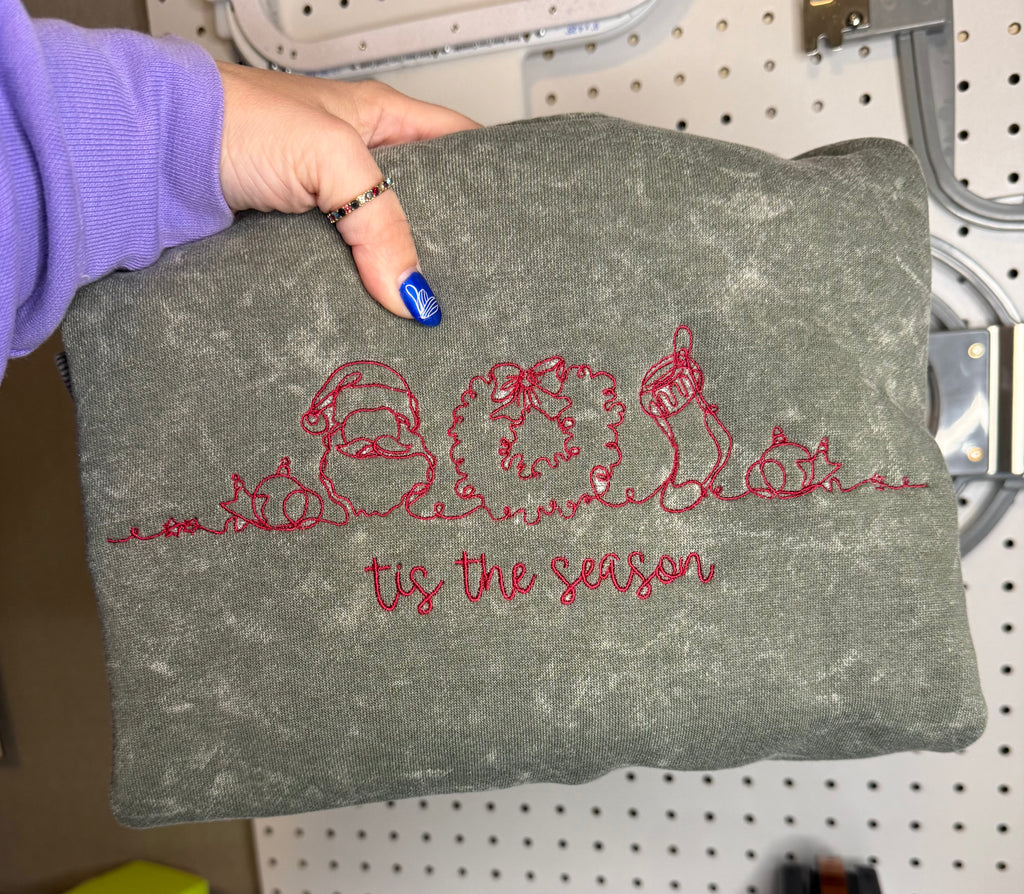 Tis the Season embroidered sweatshirt