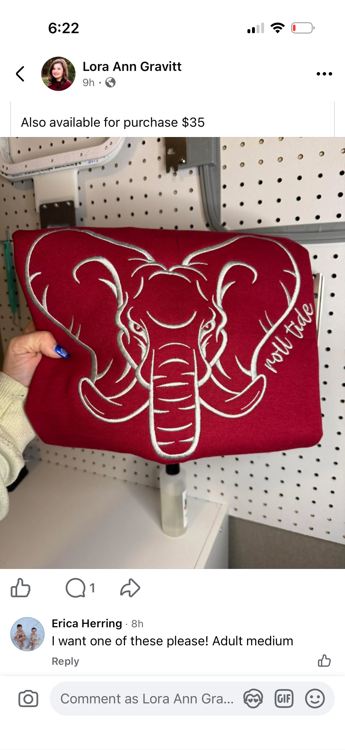 Vintage Elephant embroidered sweatshirt